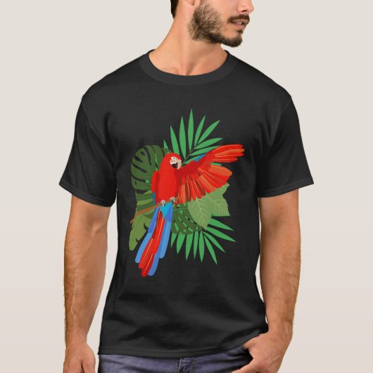 オオハシルリコンゴウインコ Tシャツ (正面)