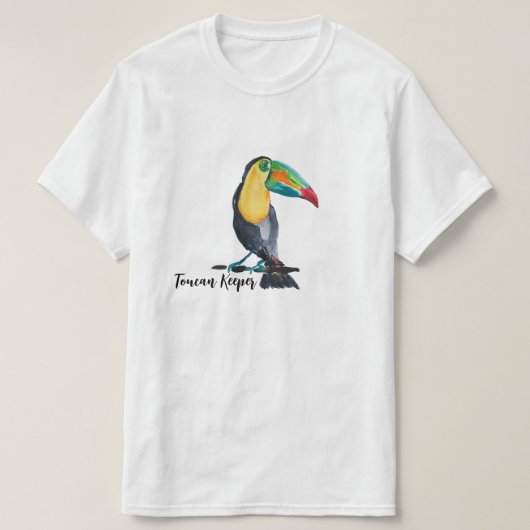 オオハシ キーパー 水彩イラスト Tシャツ (デザイン正面)