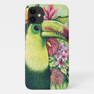 オオハシ フラワー トロピカル カラフル iPhone/iPadケース iPhone 11 ケース