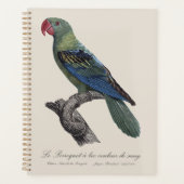 オオハナショウゴインコ、Tanygnathus Megalorynchos プランナー手帳 (正面)