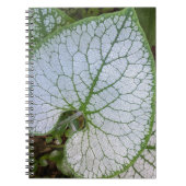 オオバショウマの葉の花柄模様 ノートブック (正面)