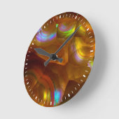 オオパールの虹色 ラウンド壁時計 (傾斜)