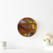 オオパールの虹色 ラウンド壁時計 (ホーム)