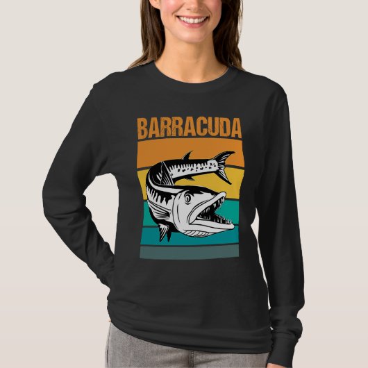 オオメバルクーダ釣り野生生物海水魚 Tシャツ (正面)