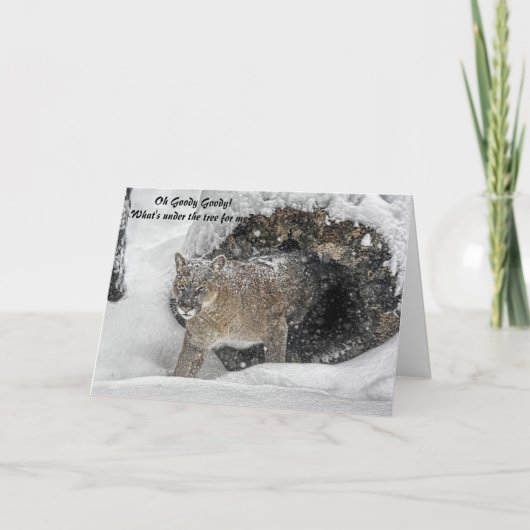 オオヤマネコの休日カード シーズンカード (正面)