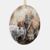 オオヤマネコの月の休日のオーナメント セラミックオーナメント (右)