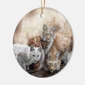 オオヤマネコの月の休日のオーナメント セラミックオーナメント (左)