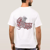 オオヤマネコの赤の版 Tシャツ (裏面)