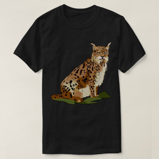 オオヤマネコの野生猫の野生の生命Tシャツ Tシャツ (デザイン正面)