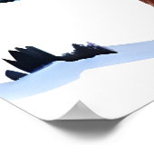 オオヤマネコは雪の中に座っていた | AIアートポスター ポスター (角)