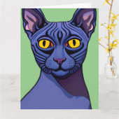 オオヤマネコ カード (黄色い花)