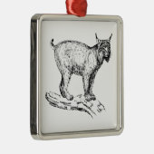 オオヤマネコ メタルオーナメント (右)