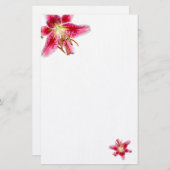 オオユリ飾空白の文具 便箋 (正面/裏面)