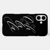 オオララセンスーレタリングラグジュアリーブラック Case-Mate iPhoneケース (裏面 (横))