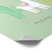 オオララマ赤ちゃんシャワーかわいい好意サイン ポスター (角)