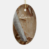 オカスタムジベ樺の木バーククリスマスデコレーション セラミックオーナメント (右)