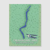 オカナガン湖ブリティッシュコロンビア州の地図 (正面)