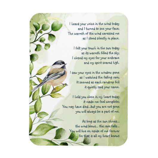 オカナガン湖風が君の名を呼ぶのを聞いた マグネット (縦)