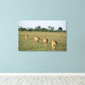 オカバンゴデルタ、ボツワナ4 キャンバスプリント (インサイチュ (ウッドフロア))