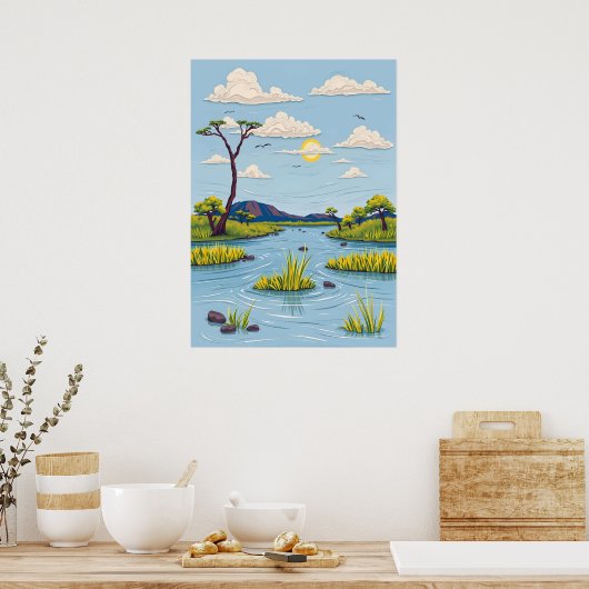 オカバンゴデルタ ポスター (キッチン)