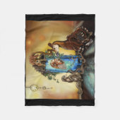 オカピおよびOddlings フリースブランケット (正面)