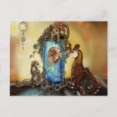 オカピと踊り ポストカード (正面)