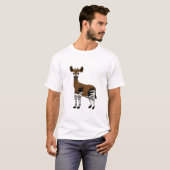 オカピの漫画、マジェスティックオカピ動物、オカピ愛好家 Tシャツ (正面フル)