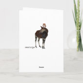 オカピ及びフクロウのハートのバレンタインカード シーズンカード (裏面)