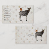 オカピ及びフクロウの名刺 名刺 (正面/裏面)