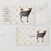 オカピ及びフクロウの名刺 名刺 (正面/裏面)