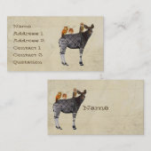 オカピ及び羽の名刺 名刺 (正面/裏面)