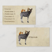 オカピ及び羽の名刺 名刺 (正面/裏面)