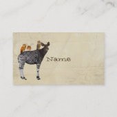 オカピ及び羽の名刺 名刺 (裏面)