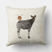 オカピ及び羽の枕 クッション (裏面)