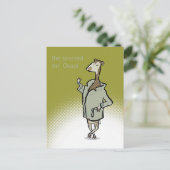 オカピ氏(カスタマイズ可能な文字) ポストカード (スタンド正面)