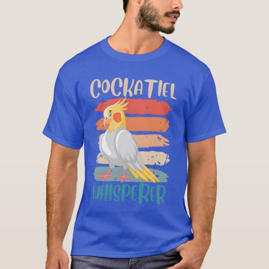 オカメインコのささやき手 オカメインコ インコ 鳥 ファミ Tシャツ (正面)