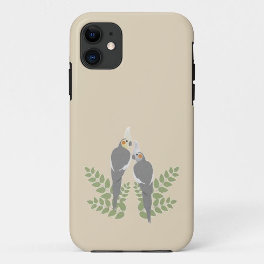 オカメインコのカップル Case-Mate iPhoneケース (裏面)