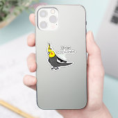 オカメインコのグレー大好き シール (スマートフォン)