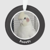 オカメインコの写真追悼メモリアル オーナメント (正面)