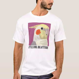 オカメインコの大きな態度の可愛いポートレート Tシャツ