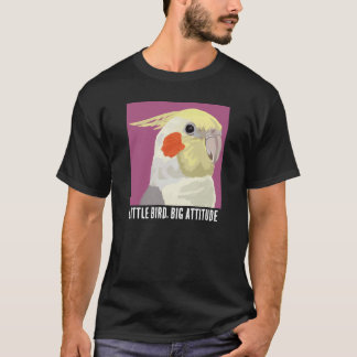 オカメインコの大きな態度の面白い肖像画 Tシャツ