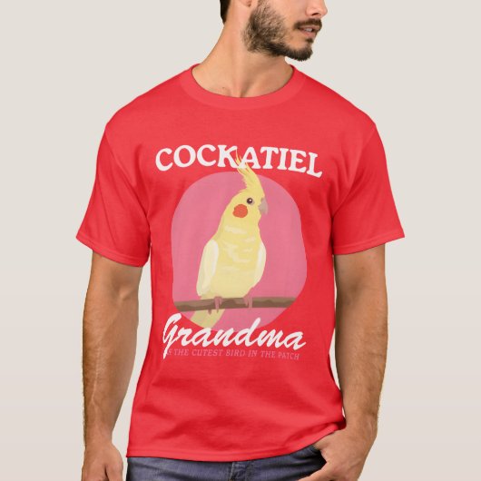 オカメインコの祖母 鳥の飼い主 オカメインコ家族 Tシャツ (正面)