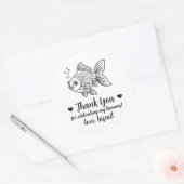オカメインコの結婚式の引出物ステッカー(オーダーメイド) ラウンドシール (封筒)