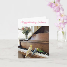 オカメインコの音楽好きのカスタム誕生日 カード