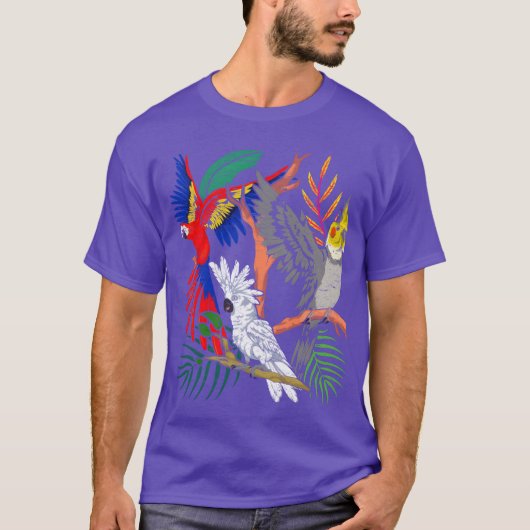 オカメインコ オウム 鳥 動物 ギフト 鳥類 愛好家 レトロ Tシャツ (正面)