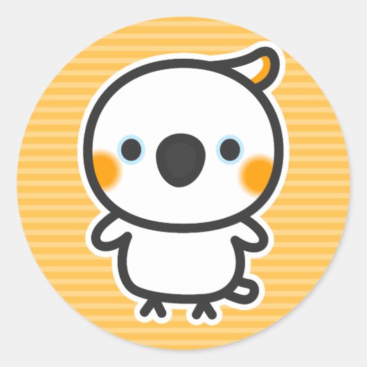 オカメインコ ラウンドシール (正面)