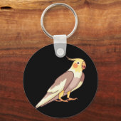 オカメインコ 鳥 オウム キーホルダー (正面)
