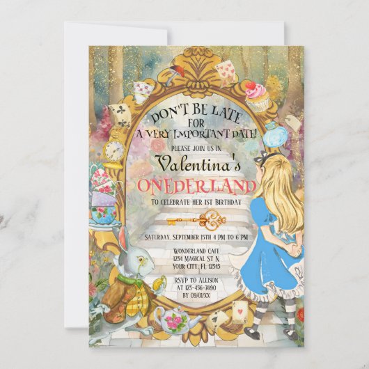 オカラフルネダーランドのアリス 招待状 (正面)