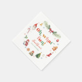 オカラフルー何おもしろい初めてのクリスマス誕生日 スタンダードカクテルナプキン (角)