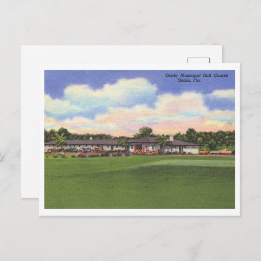 オカラフロリダシティズゴルフコースヴィンテージ ポストカード (正面/裏面)